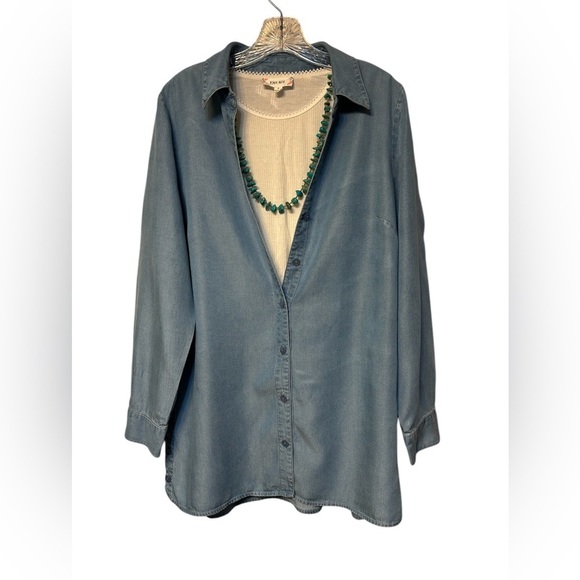 Soft Surroundings chambray tunic/dress - Picture 2 of 6